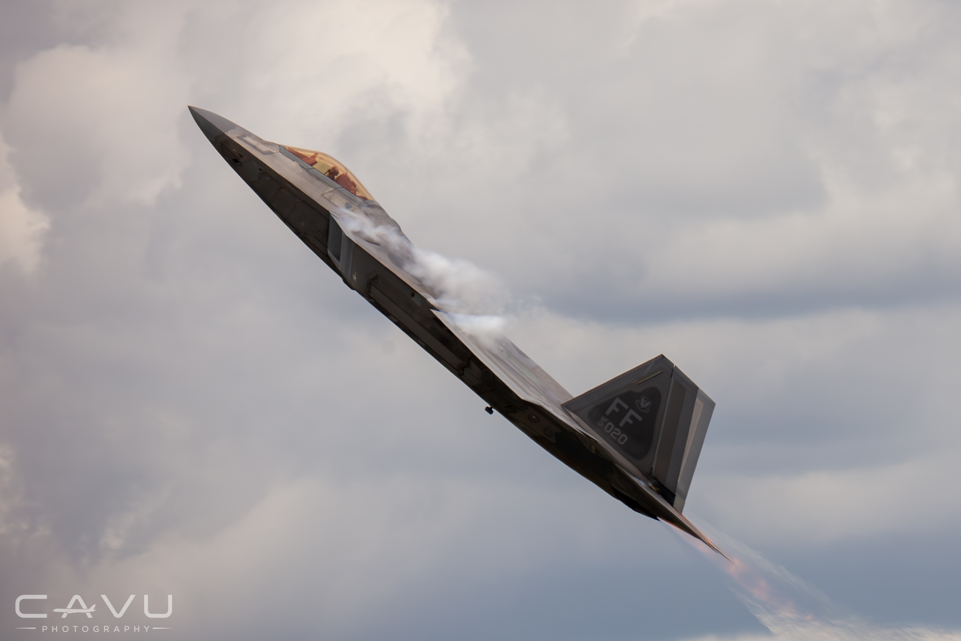 F-22 with Vapor and Afterburner