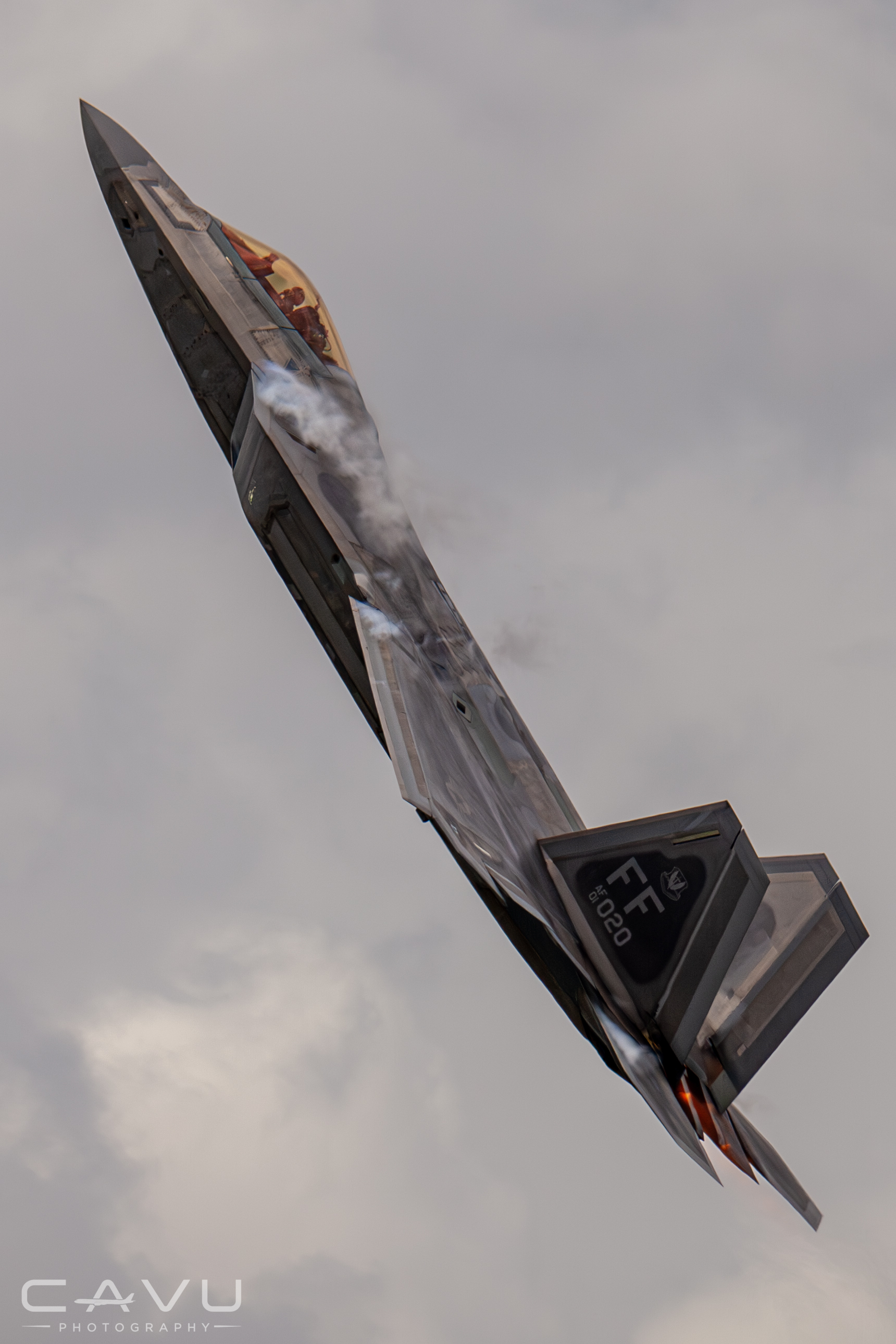 F-22 Banking Up Portrait